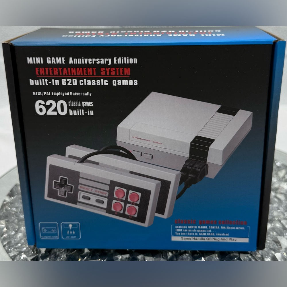 Retro Mini Gaming Console with 620 Games 8 Bit Game System 2 Controllers